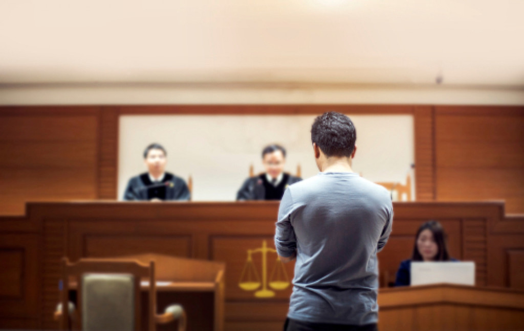 man in the court room